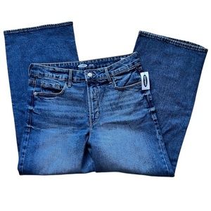 Old Navy-Wide Leg Extra High Rise Cropped Jeans